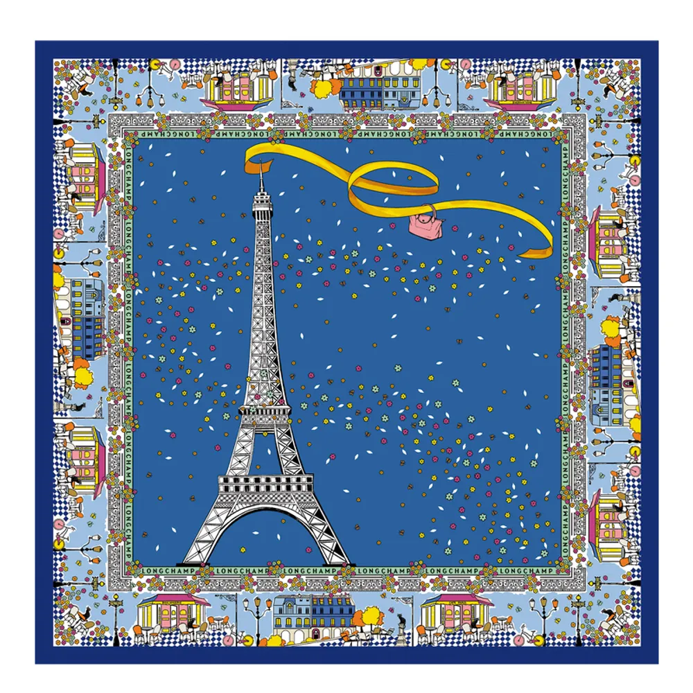 Le Pliage in Paris Silk scarf