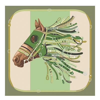 Tête de cheval Silk scarf 90