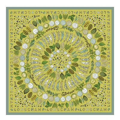 Longchamp Herbarium Silk scarf 90