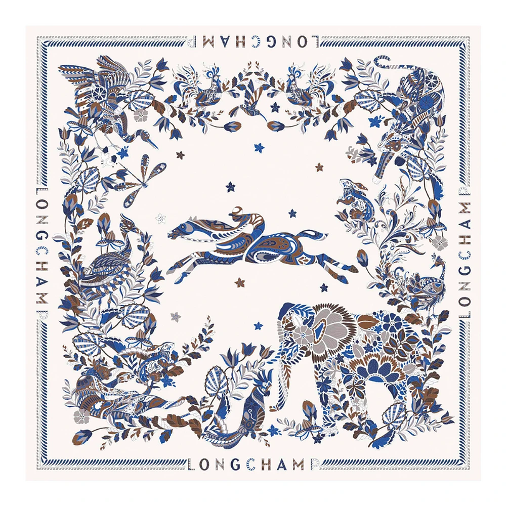 Forêt Longchamp Silk scarf 90