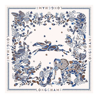 Forêt Longchamp Silk scarf 90