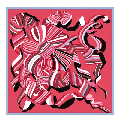 Silk scarf 70 - Red