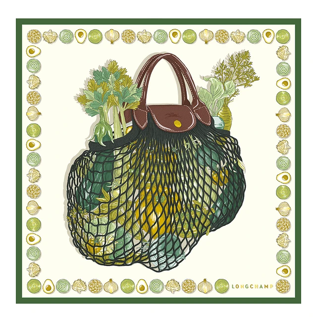 The Gourmet Mesh bag Silk scarf 70
