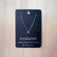 Engravarie -  Free Floating Initial Gold Necklace (standard chain)