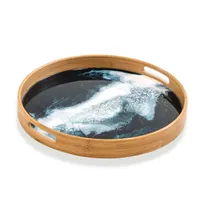 Lynn & Liana - Bamboo Round Serving Trays