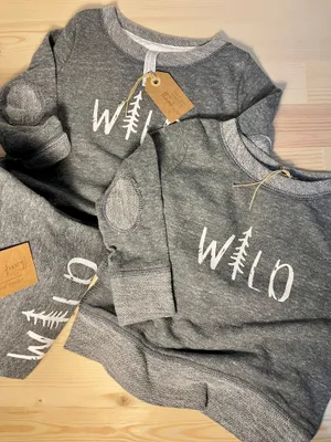 Simply Grey Signature - "Wild" Children's Patch Crewneck