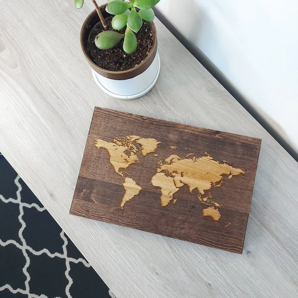 Zealous Decor - 8 x 12 World Map wall art