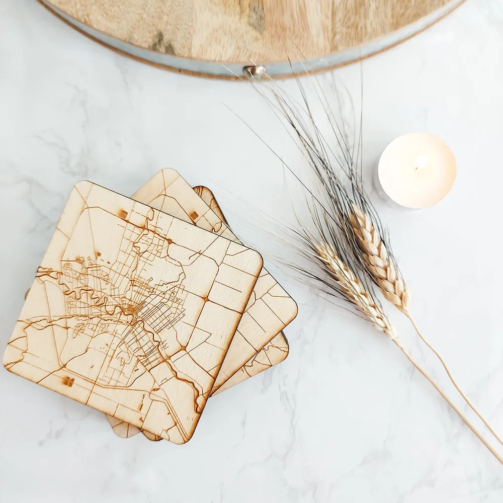 Zealous Decor - Winnipeg Map Coasters