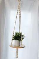 Knots by B - Round Shelf Macrame Plant Hanger