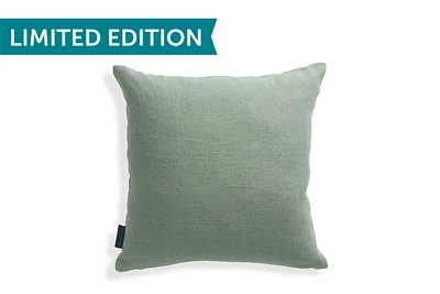 18x18 Throw Pillow Cover: Sage Linen