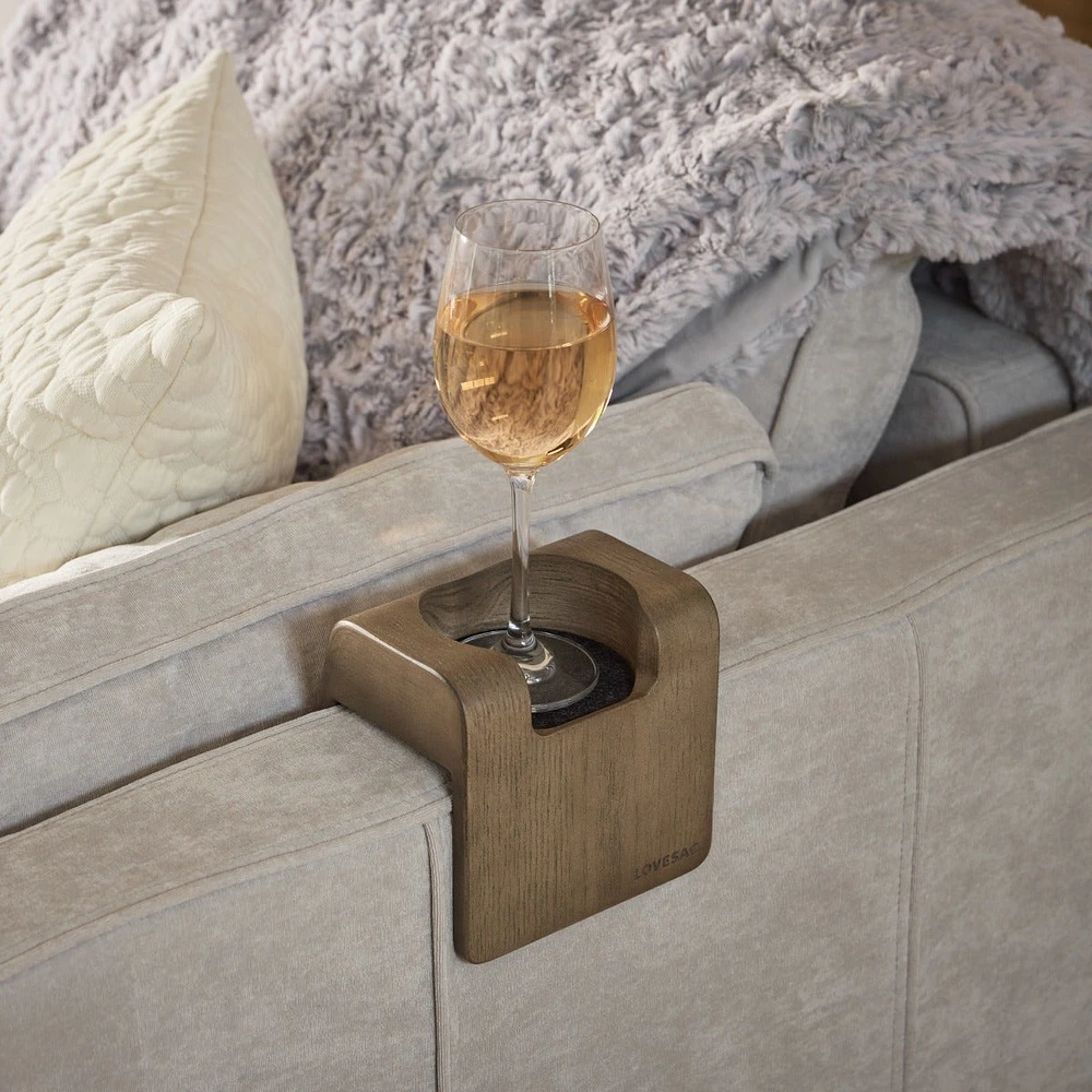 Sactionals Angled Side Drink Holder: Weathered Grey