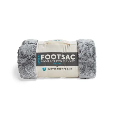 Room for Two Footsac Blanket: Charcoal Wombat Phur - Lovesac