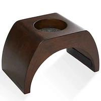 Sactionals Roll Arm Drink Holder: Dark Walnut