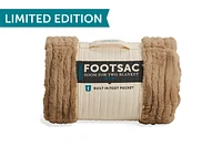 Room for Two Footsac Blanket: Chestnut Channeled Phur