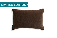 24x16 Throw Pillow Cover: Brown Etched Chenille