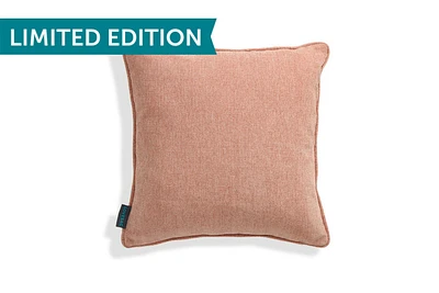 18x18 Throw Pillow Cover: Coral Chenille