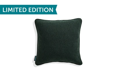 18x18 Throw Pillow Cover: Micro Bouclé Evergreen