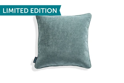 18x18 Throw Pillow Cover: Seaglass Etched Chenille
