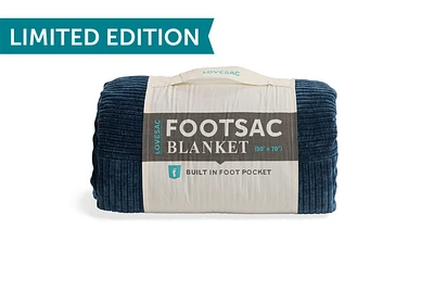 Footsac Blanket: Cobalt Corded Chenille