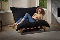 PillowSac Accent Chair: Onyx Boucl