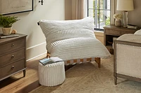 PillowSac Accent Chair Frame: Tan Webbing & Brass Hardware