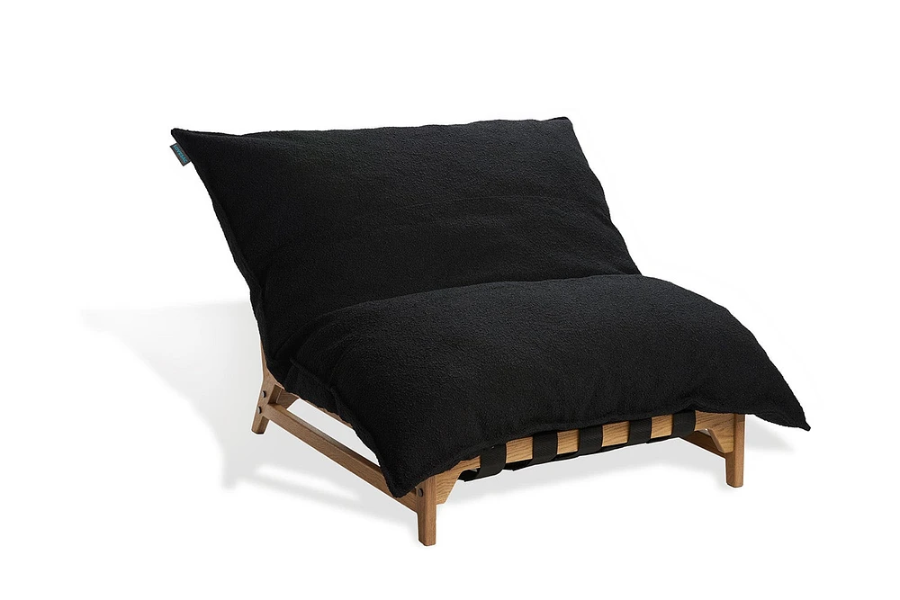 PillowSac Accent Chair: Onyx Boucl