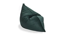 PillowSac Accent Chair: Pine Quilted Velvet