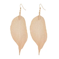 Gold Natural Leaf Earrings