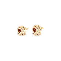 Gold Small Knot Stud Earrings