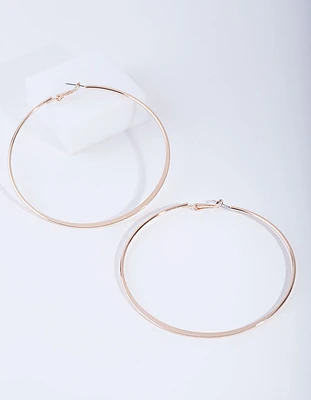 Gold Flat Edge Hoop 9cm Earring Pack