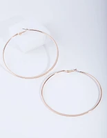 Gold Flat Edge Hoop 9cm Earring Pack