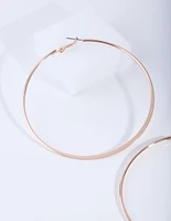 Gold Flat Edge Hoop 9cm Earring Pack