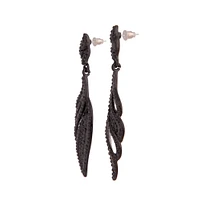 Black Diamante Oscar Earrings