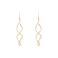 Gold Wave Drop Earrings