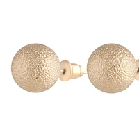 Gold Tone Textured Stud Earrings