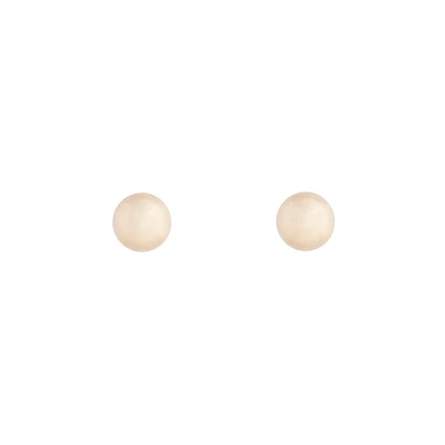 Gold Solid Ball Stud Earrings