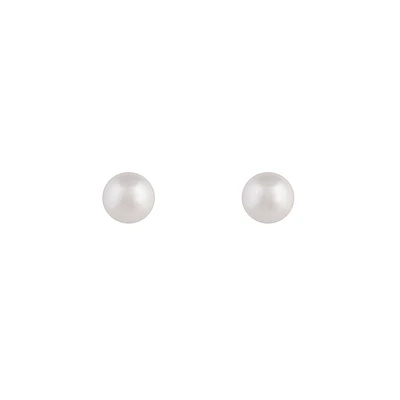 Classic Faux Pearl Stud Earrings