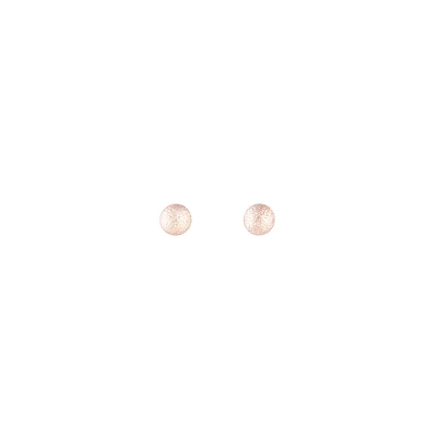 Rose Gold Texture Ball Stud Earrings