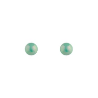 Shiny Green Ball Stud Earrings