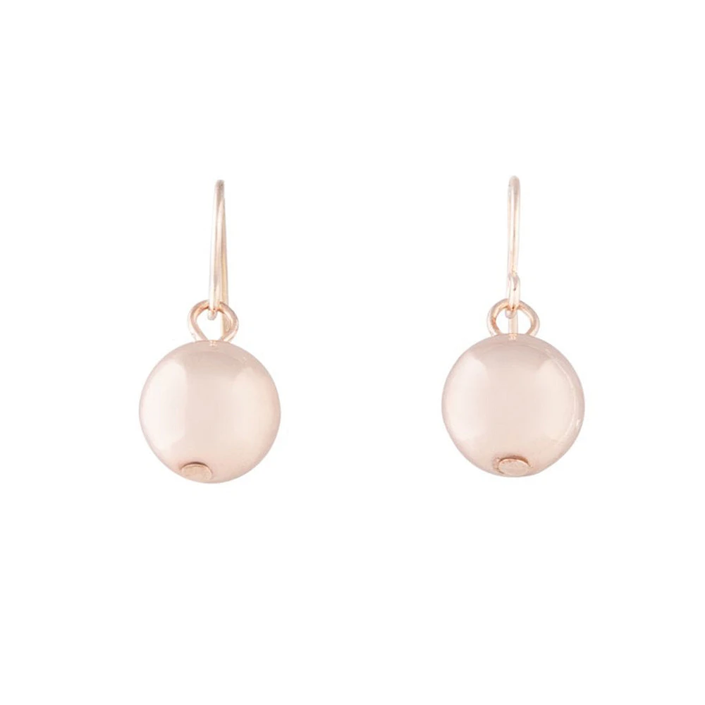 Rose Gold Mini Ball Drop Earrings