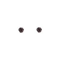 Solid Black Mini Knot Stud Earrings