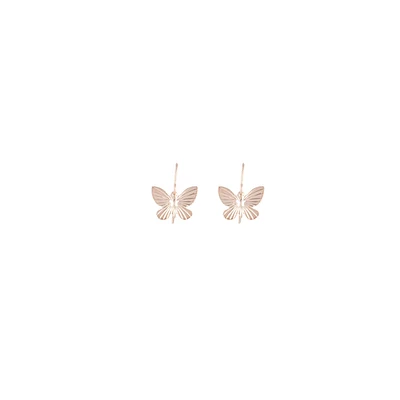 Rose Gold Butterfly Stud Earrings