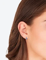 Blue Teardrop Stud Earrings