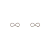 Silver Open Infinity Stud Earrings