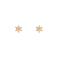 Gold Snowflake Stud Earrings