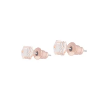 Pink 3D Cube Stud Earrings