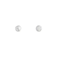 Marble Cracked Ball Stud Earrings