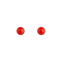 Cracked Red Ball Stud Earrings