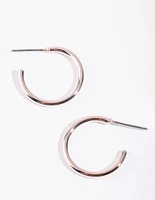 Rose Gold Mini Plain Hoop Earrings