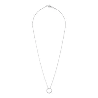 Sterling Silver Open Circle Pendant Necklace